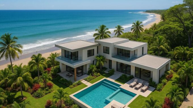 Luxury Costa Rican coastal property with ocean view representing time-sensitive real estate opportunity for bridge loan financing