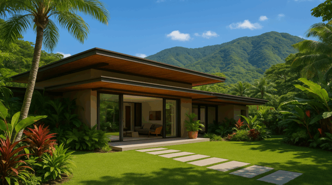 Luxury Costa Rica property with tropical landscape showcasing home equity loan opportunities and transparent real estate financing options