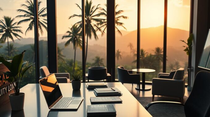 having a meeting in a office in Escazu Costa Rica (no GAP signs)